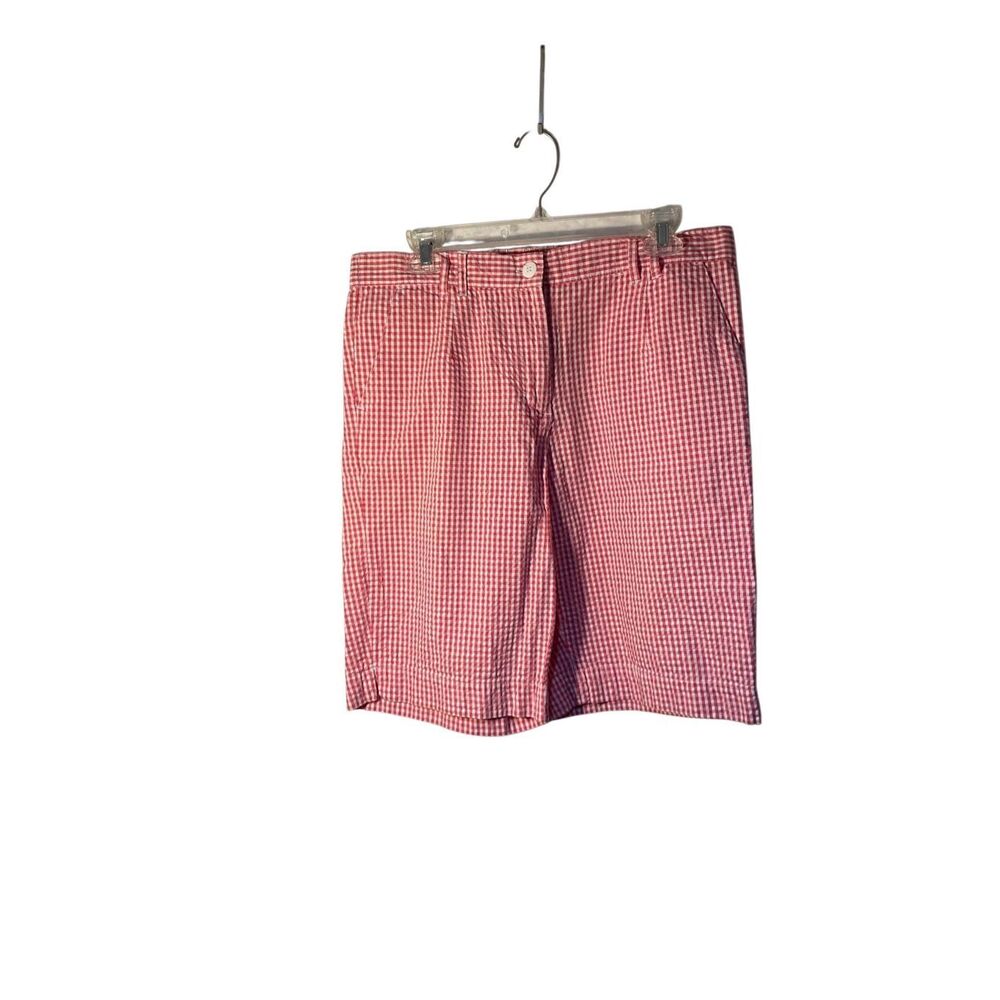 Hastings & Smith women’s pink and white gingham Bermuda shorts, size 12